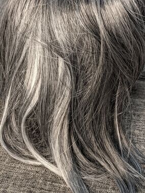 Women’s Gray Blend Wig – Natural Silver Highlights
